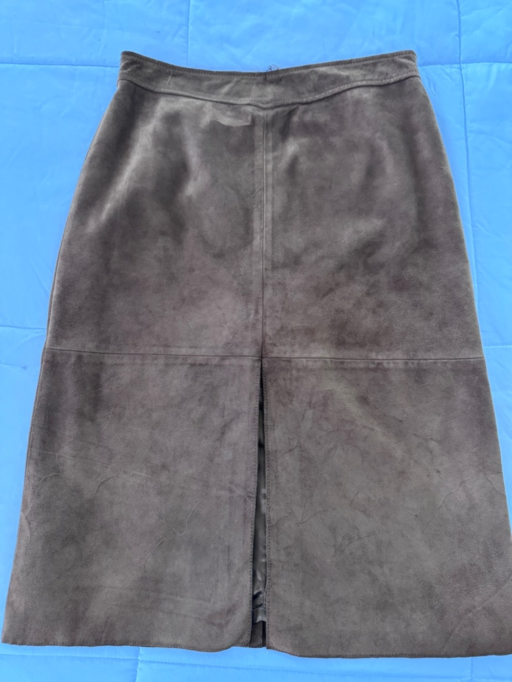 Banana Republic Dark Brown Suede Midi Skirt